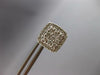 ESTATE .75CT DIAMOND 14KT WHITE GOLD CLASSIC CLUSTER SQUARE HALO STUD EARRINGS