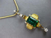 ANTIQUE LARGE 5.61CT DIAMOND & AAA TOURMALINE 18K 2 TONE GOLD 3D NECKLACE #27498