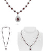 LARGE 25.7CT DIAMOND & AAA RUBY 18K WHITE GOLD PEAR SHAPE OVAL & ROUND NECKLACE