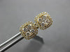 .68CT DIAMOND 18KT YELLOW GOLD 3D CLASSIC INVISIBLE SQUARE HALO STUD EARRINGS