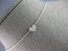 .12CT DIAMOND 14K WHITE GOLD ROUND & BAGUETTE INVISIBLE HEART SHAPE LOVE PENDANT