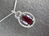 1.59CT DIAMOND & AAA RUBY 14KT WHITE GOLD OVAL & ROUND LOVE KNOT PENDANT #27261