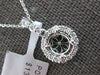 .27CT DIAMOND 18KT WHITE GOLD 3D ROUND HALO 4 PRONG SEMI MOUNT FLOATING PENDANT