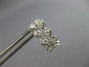 ESTATE .69CT DIAMOND 14KT WHITE GOLD ROUND MULTI LEAF FILIGREE HANGING EARRINGS