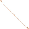 ESTATE 1.0CT DIAMOND 14K ROSE GOLD CLASSIC ROUND BEZEL BY THE YARD LOVE NECKLACE