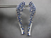 EXTRA LARGE 4.59CT DIAMOND & AAA SAPPHIRE 18KT WHITE GOLD 3D COCKTAIL EARRINGS