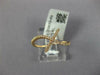 ESTATE .17CT DIAMOND 18KT ROSE GOLD 3D SIDEWAYS CROSS FRIENDSHIP FUN RING