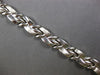 ESTATE WIDE AND LONG 14K WHITE GOLD CLASSIC MATTE & SHINY X DESIGN LOVE BRACELET