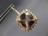 LARGE 9.84CT DIAMOND & AAA MORGANITE 14KT ROSE GOLD CUSHION CUT HANGING EARRINGS
