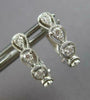 .27CT DIAMOND 14KT WHITE GOLD 3D MULTI LEAF PEAR SHAPE FILIGREE HANGING EARRINGS