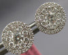 LARGE .85CT DIAMOND 14KT WHITE GOLD FLOWER INTERCHANGEABLE JACKET STUD EARRINGS