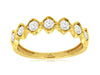 .50CT DIAMOND 14KT YELLOW GOLD 3D SQUARE FILIGREE SEMI ETERNITY ANNIVERSARY RING