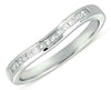 .27CT DIAMOND 14KT WHITE GOLD 3D PRINCESS CHANNEL V SHAPE SWIRL ANNIVERSARY RING
