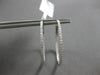 ESTATE LARGE .82CT DIAMOND 18KT WHITE GOLD 3D INSIDE OUT HOOP HANGING EARRINGS