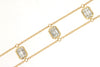 .35CT DIAMOND 14K YELLOW GOLD ROUND & BAGUETTE CLUSTER BY THE YARD LOVE BRACELET