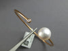 .06CT DIAMOND & AAA SOUTH SEA PEARL 18KT ROSE GOLD FLEXIBLE 3D BANGLE BRACELET