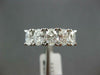 WIDE 1.71CT DIAMOND 18K WHITE GOLD OVAL & ROUND 5 STONE WEDDING ANNIVERSARY RING