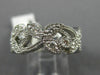 ANTIQUE 1.10CT DIAMOND 14KT WHITE GOLD MILGRAIN ETERNITY ANNIVERSARY RING #18539