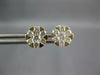 ESTATE .66CT DIAMOND 18K YELLOW GOLD CLASSIC ETOILE CLUSTER FLOWER STUD EARRINGS