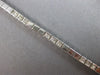 1.0CT DIAMOND 14KT WHITE GOLD 3D PAST PRESENT FUTURE SQUARE FUN TENNIS BRACELET