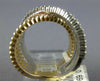 .69CT DIAMOND 14KT 2 TONE GOLD MULTI ROW CRISS CROSS INFINITY BEADED LOVE RING