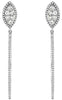 .85CT DIAMOND 14KT WHITE GOLD 3D ROUND MARQUISE SHAPE BAR FUN HANGING EARRINGS