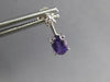 1.02CT DIAMOND & AAA AMETHYST 14K WHITE GOLD OVAL & ROUND ARROW HANGING EARRINGS