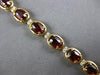 10.71CT DIAMOND & AAA GARNET 14KT YELLOW GOLD 3D OVAL & ROUND TENNIS BRACELET