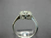 Estate .87Ct Diamond 14Kt White Gold 3D Classic Round Cluster Halo Fun Ring