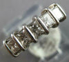 ESTATE .69CT DIAMOND PLATINUM CLASSIC 5 STONE CHANNEL PRINCESS ANNIVERSARY RING