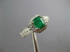 1.06CT DIAMOND & AAA EMERALD 14KT WHITE GOLD HALO OCTAGON FRIENDSHIP LOVE RING