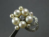 ANTIQUE LARGE OLD MINE DIAMOND & AAA SOUTH SEA PEARL 14KT 2 TONE GOLD EARRINGS