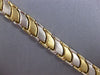 ESTATE WIDE 14KT WHITE AND YELLOW GOLD 3D CLASSIC MATTE & SHINY FUN BRACELET