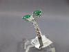 1.19CT DIAMOND & AAA EMERALD 14KT WHITE GOLD 3D OVAL ROUND & BAGUETTE SNAKE RING