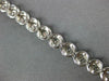 ESTATE LARGE 4.01CT DIAMOND 14KT WHITE GOLD 3D ROUND BEZEL PRONG TENNIS BRACELET