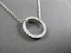 ESTATE .10CT DIAMOND 18KT WHITE GOLD 3D CLASSIC CIRCLE OF LIFE LOVE NECKLACE