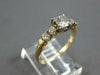 ANTIQUE .51CT DIAMOND 14KT 2 TONE GOLD 5 STONE FILIGREE FISHTAIL ENGAGEMENT RING