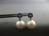 .50CT DIAMOND & AAA SAPPHIRE & AAA SOUTH SEA PEARL 14KT WHITE GOLD 3D EARRINGS