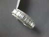 WIDE 3.75CT DIAMOND 18KT WHITE GOLD ROUND & BAGUETTE ETERNITY ANNIVERSARY RING