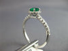 .72CT DIAMOND & AAA EMERALD 18KT WHITE GOLD 3D OVAL & ROUND HALO ENGAGEMENT RING