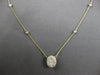.67CT DIAMOND 14KT YELLOW GOLD CLUSTER INVISIBLE OVAL HALO BY THE YARD NECKLACE