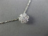 ESTATE .96CT DIAMOND 14K WHITE GOLD 3D FLOWER BY THE YARD NECKLACE F/G VVS 25651