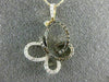 ESTATE .48CT WHITE & CHOCOLATE FANCY DIAMOND 14K WHITE GOLD 3D BUTTERFLY PENDANT|C5139V-1
