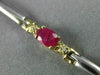 ESTATE 2.30CT DIAMOND & AAA RUBY 14KT 2 TONE GOLD 3D THREE STONE TENNIS BRACELET