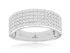 ESTATE .70CT DIAMOND 14K WHITE GOLD ROUND SEMI ETERNITY WEDDING ANNIVERSARY RING