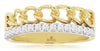 ESTATE .27CT DIAMOND 14K YELLOW GOLD CLASSIC ROUND MULTI LINK LOVE KNOT FUN RING