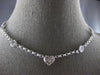 1.5CT DIAMOND 18KT WHITE GOLD HEART CIRCULAR BY THE YARD INVISIBLE LOVE NECKLACE