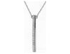 ESTATE .10CT DIAMOND 14KT WHITE GOLD 3D CLASSIC BAR FLOATING PENDANT