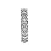 .24CT DIAMOND 18KT WHITE GOLD ROUND FLOWER SQUARE GEOMETRICAL ANNIVERSARY RING