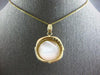 LARGE .25CT DIAMOND & AAA MOTHER OF PEARL 14K YELLOW GOLD FLOATING PENDANT 27200